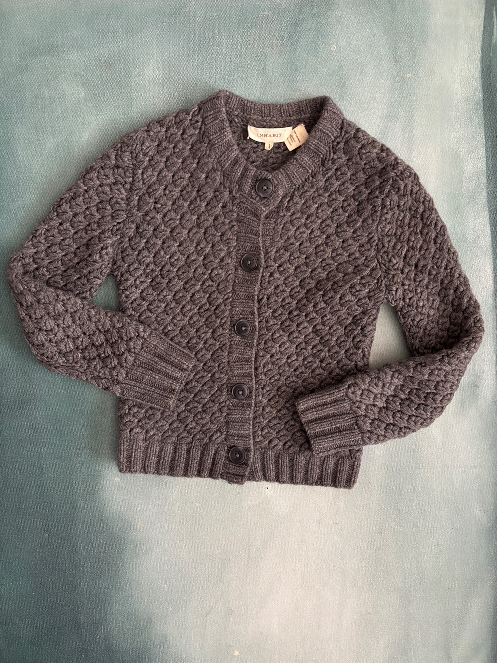 Inhabit Cashmere Chunky Cardigan Crew Neck